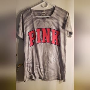 VS Pink University gray tie dye tee. Medium.